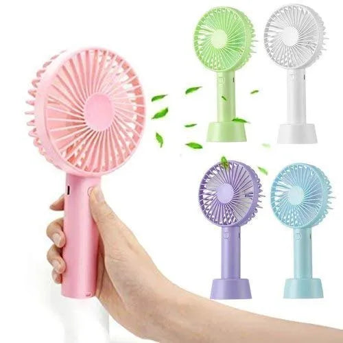 USB Rechargeable Mini Portable Fan With 3 Speeds Lightweight Handheld Perfect For Office Outdoor Travel And Camping
