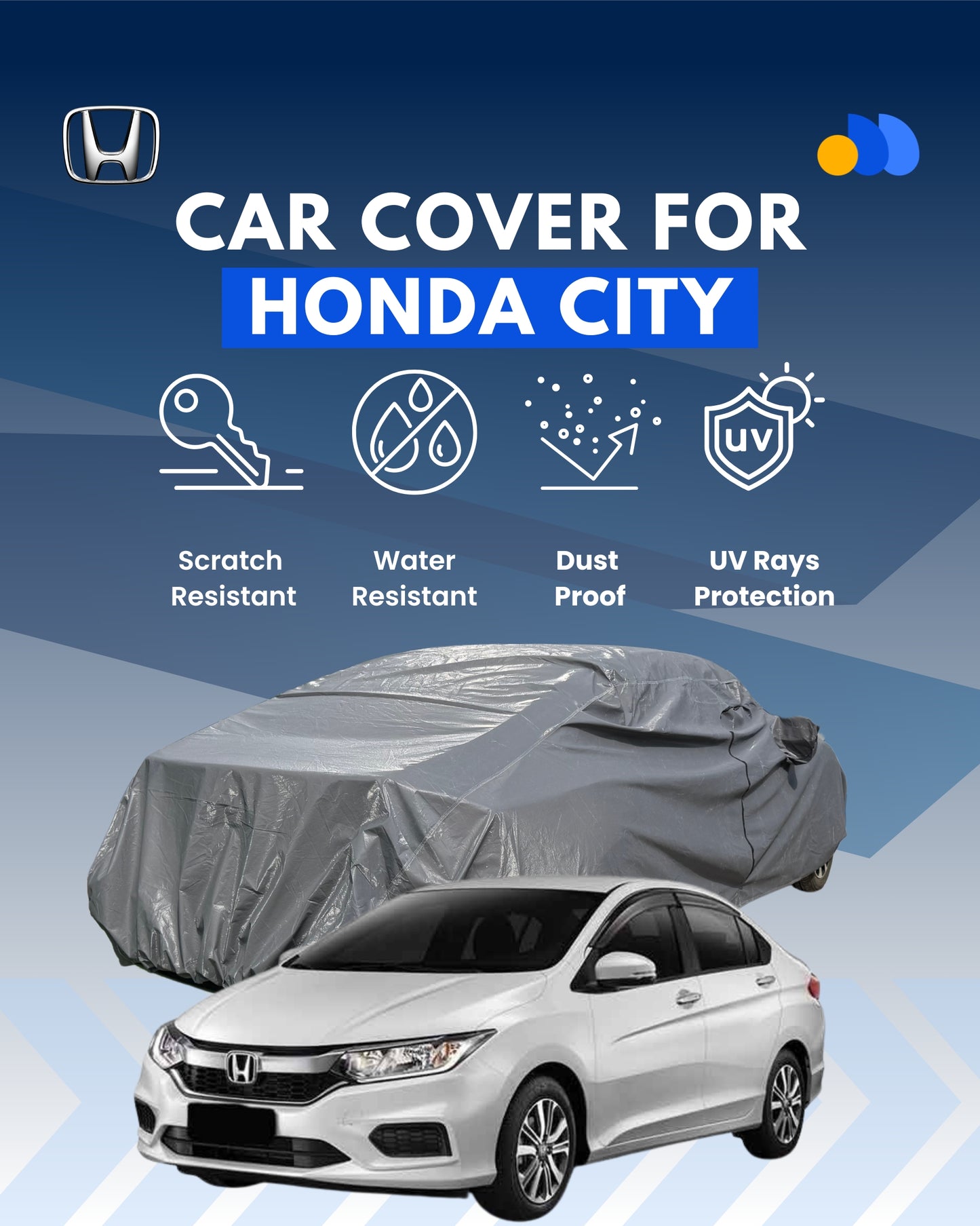 Honda City Car Cover – Waterproof, Dustproof & UV-Protected (All Models)