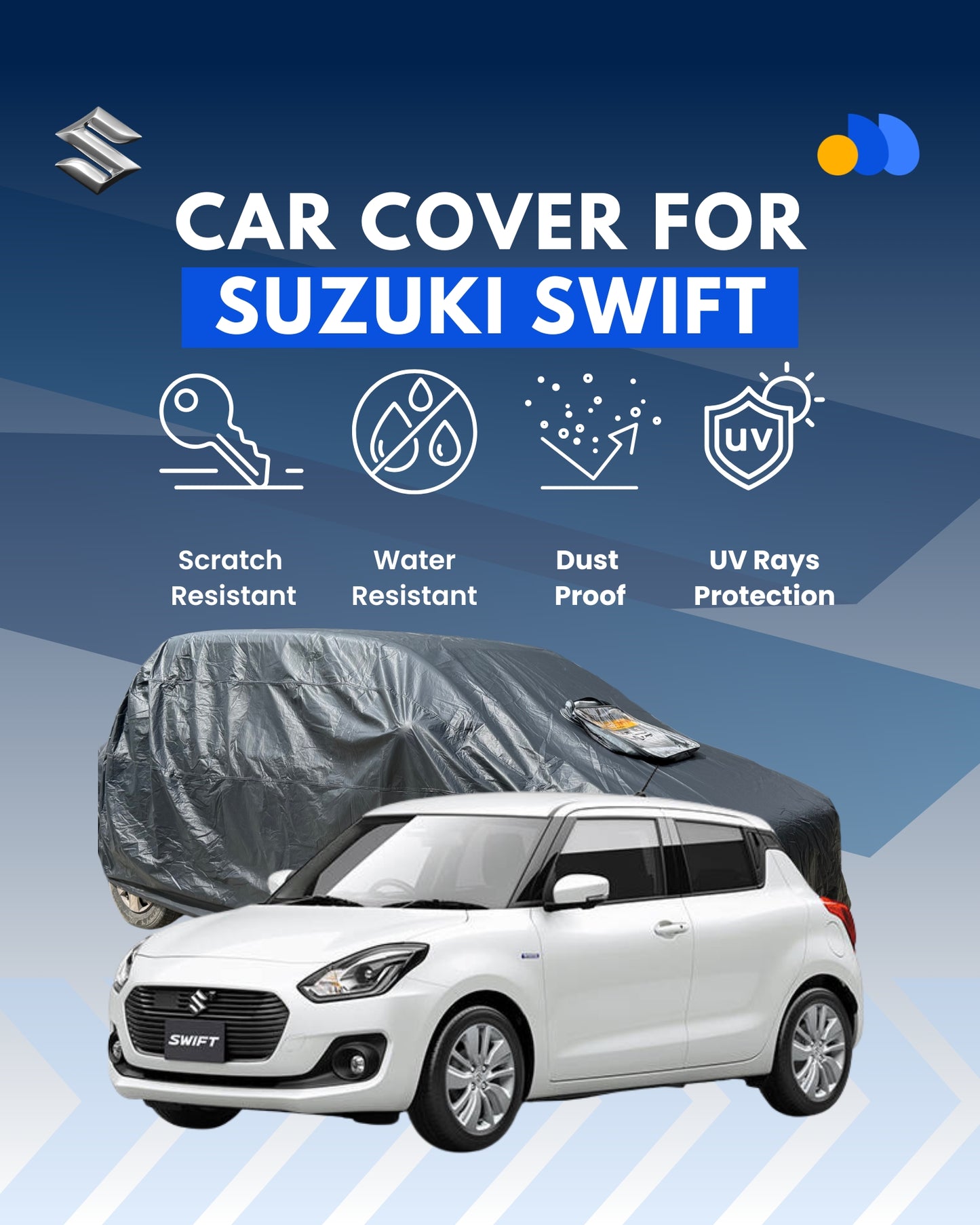 Suzuki Swift Car Cover – Waterproof, UV & Scratch Resistant (All Models)