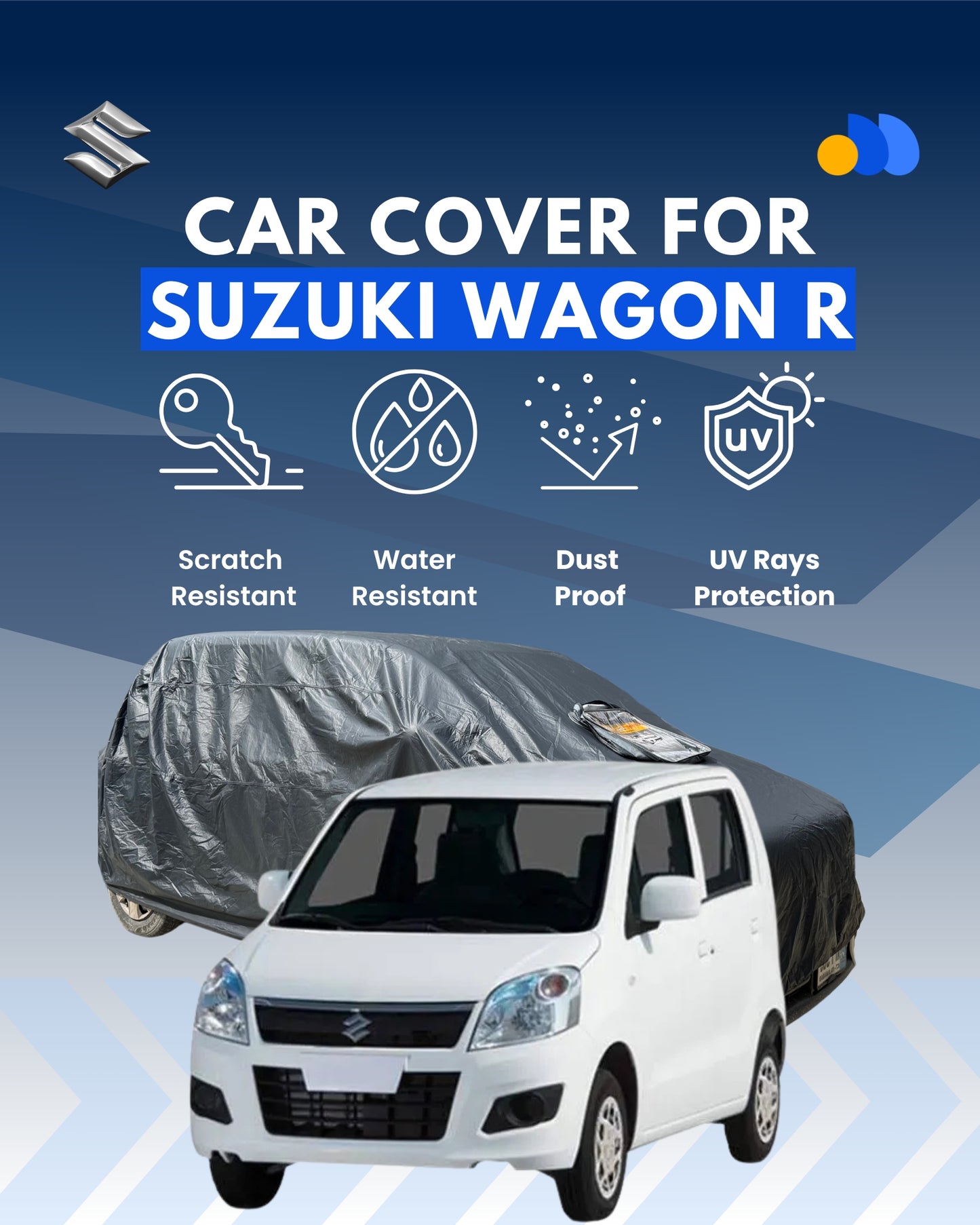 Suzuki Wagon R Car Cover – Waterproof, UV-Resistant & Dustproof (All Models)