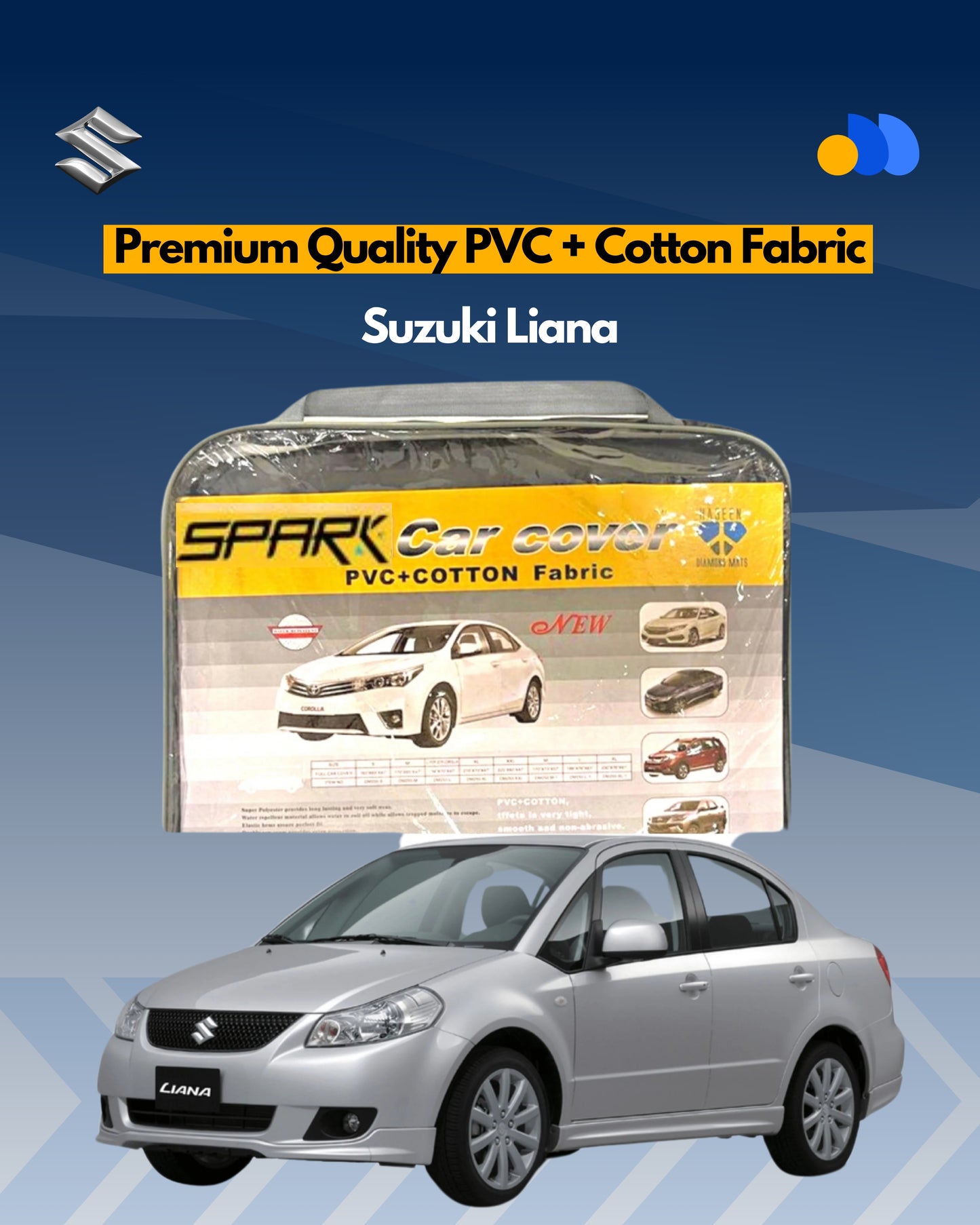 Suzuki Liana Car Cover – Waterproof, UV Resistant, Custom Fit (All Models)