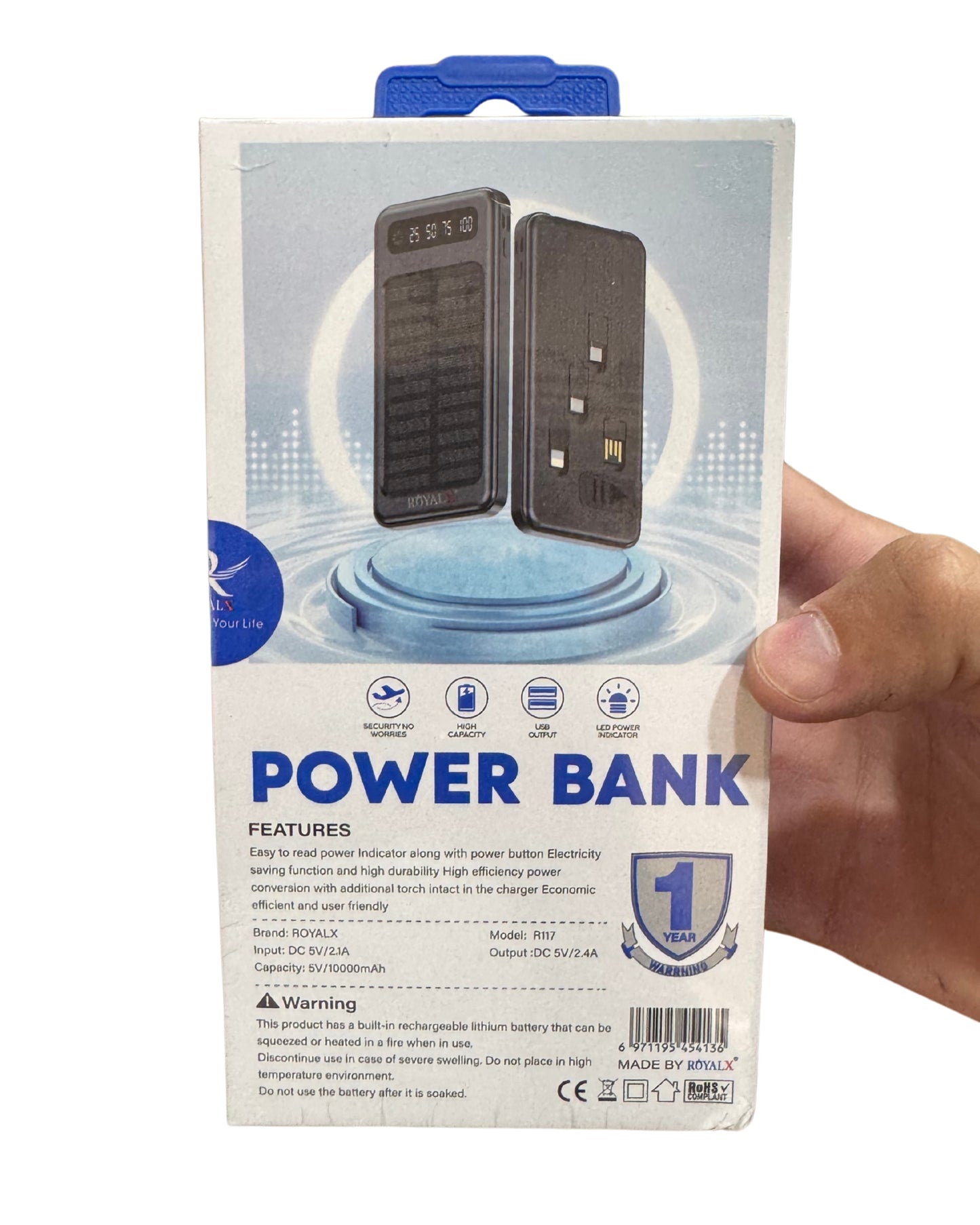 Solar Power Bank - 10,000mAh – Dual USB, Fast Charging, Compact & Portable