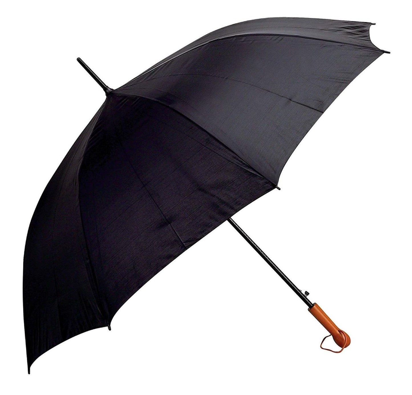 60-Inch Rain Umbrella – Windproof & Waterproof (Black/Silver)