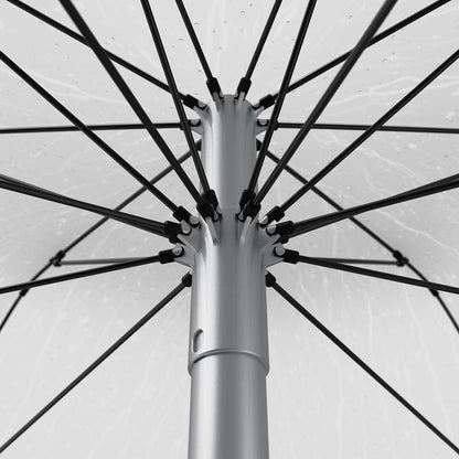 60-Inch Rain Umbrella – Windproof & Waterproof (Black/Silver)