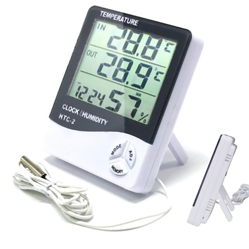 HTC-2 Digital Temperature & Humidity Meter – All-in-One Weather Station for Home & Office