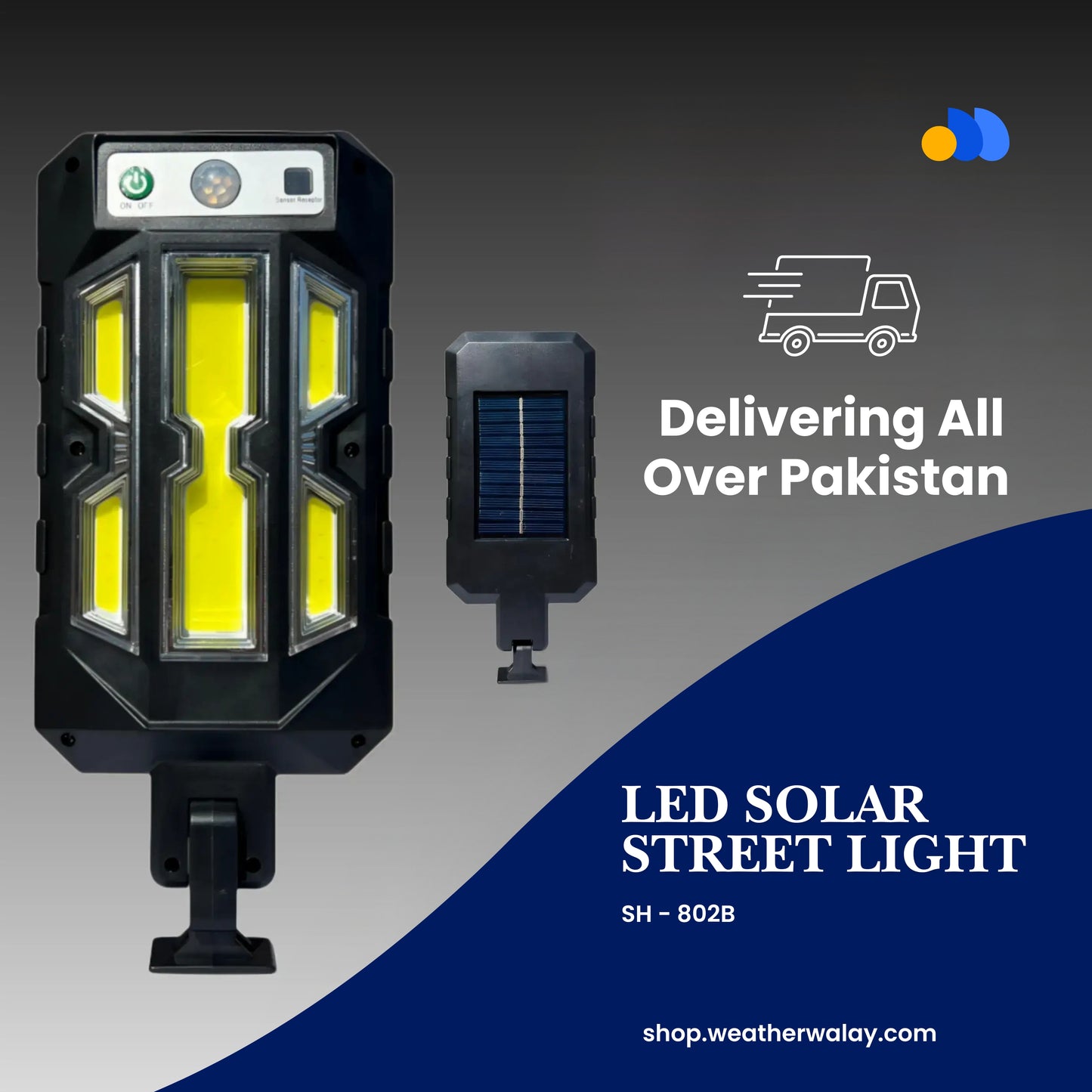 Solar Street Light 802B | 68 LED Super Bright with Remote Control & Dusk-to-Dawn Sensor