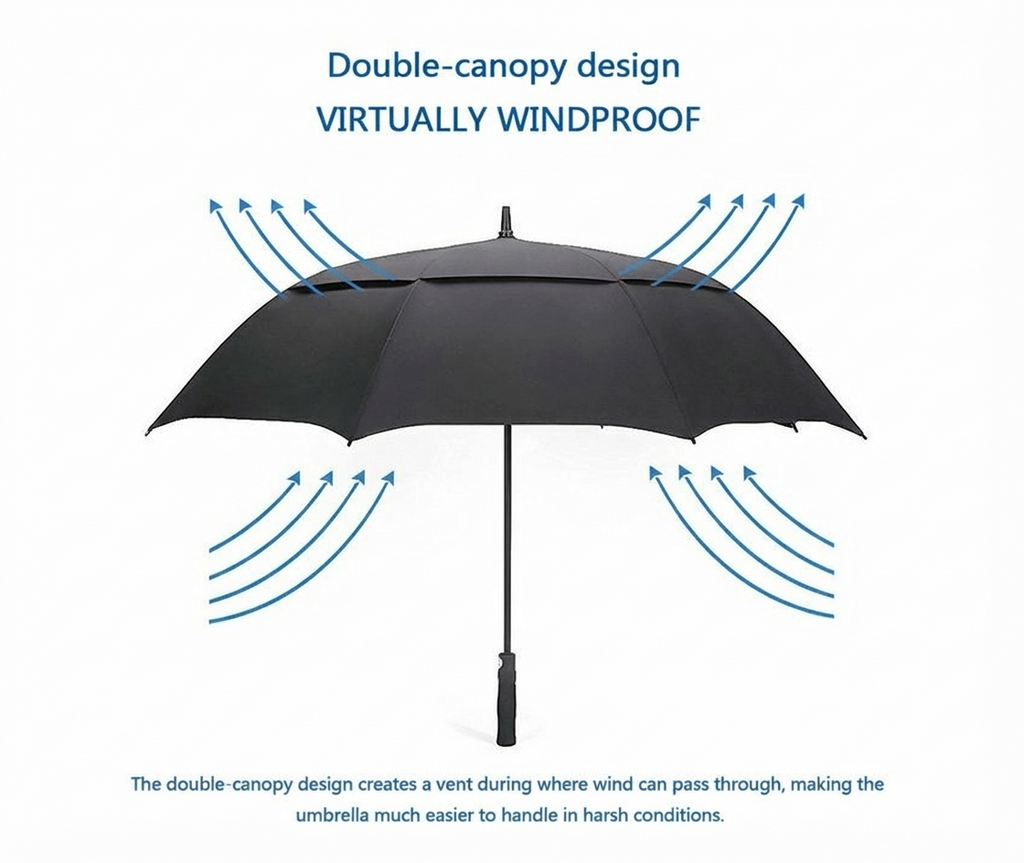 Double Canopy Windproof Umbrella