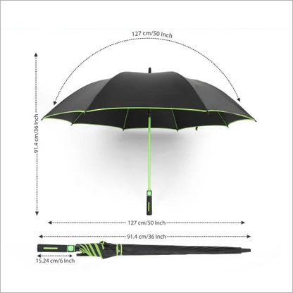 Windproof 12-Rib Automatic Folding Umbrella – Oversized Rain Protection